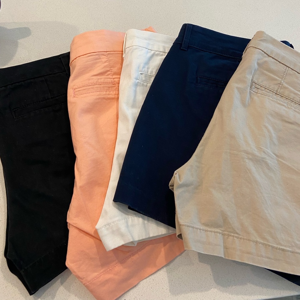 5 pair of shorts, Old Navy and Merona, all size 4.